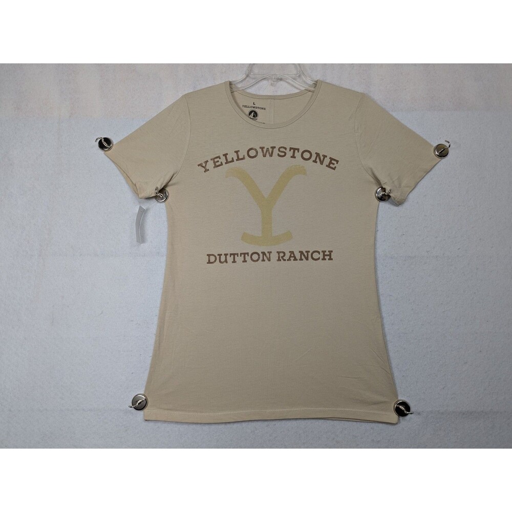 Yellowstone - Dutton Ranch - Women's - Natural Fitted T-shirt - Size L